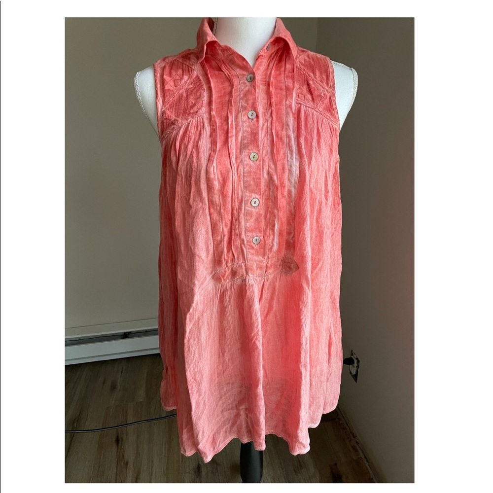 Free People Sleeveless Pink Tunic